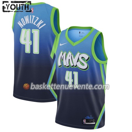Maillot Basket Dallas Mavericks Dirk Nowitzki 41 2019-20 Nike City Edition Swingman - Enfant